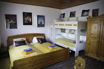 Ein Bett oder Betten in einem Zimmer der Unterkunft Hotel-Restaurant Zum Burgkeller