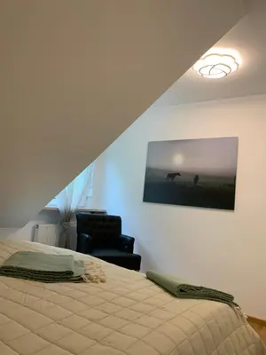 Ein Bett oder Betten in einem Zimmer der Unterkunft Ferienwohnung 