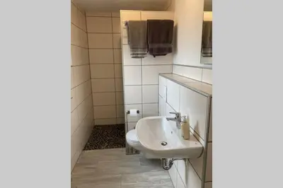 Ein Badezimmer in der Unterkunft Ferienwohnung zum Mandelgraben