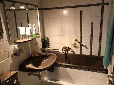 Ein Badezimmer in der Unterkunft Apartment Naheblick