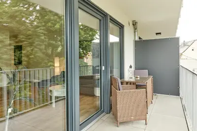Ein Balkon oder eine Terrasse in der Unterkunft Filou