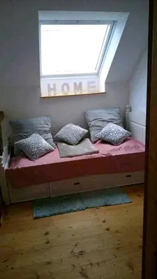 Ein Bett oder Betten in einem Zimmer der Unterkunft Landhaus im Hunsrück