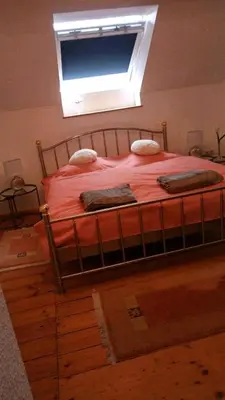 Ein Bett oder Betten in einem Zimmer der Unterkunft Landhaus im Hunsrück