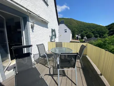 Ein allgemeiner Bergblick oder ein Berglick von der Ferienwohnung aus