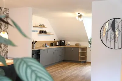 Küche/Küchenzeile in der Unterkunft Ferienwohnung Moselallee 5 Sterne