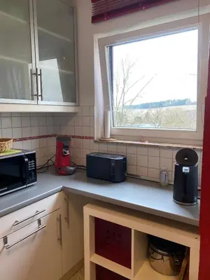 Grundriss der Unterkunft Zwei Zimmer Appartment mit Balkon und Stellplatz voll möbliert