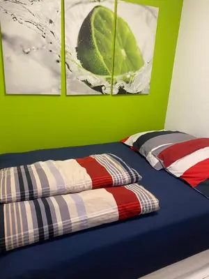 Grundriss der Unterkunft Zwei Zimmer Appartment mit Balkon und Stellplatz voll möbliert