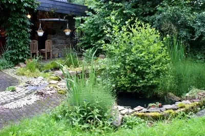 Ein Garten an der Unterkunft Haus 