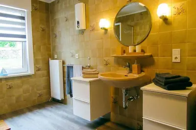 Ein Badezimmer in der Unterkunft Ferienwohnung Klink