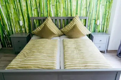 Ein Bett oder Betten in einem Zimmer der Unterkunft Ferienwohnung Klink