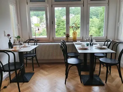 Ein Sitzbereich in der Unterkunft Boutique Hotel Villa Horbach