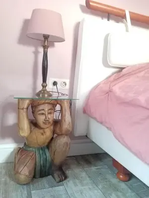 Ein Bett oder Betten in einem Zimmer der Unterkunft Ferienwohnung Sunna