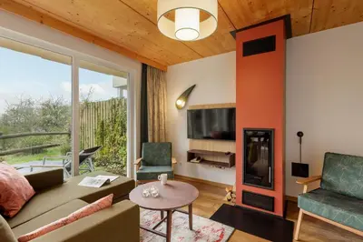 Ein Sitzbereich in der Unterkunft Center Parcs Bostalsee Saarland
