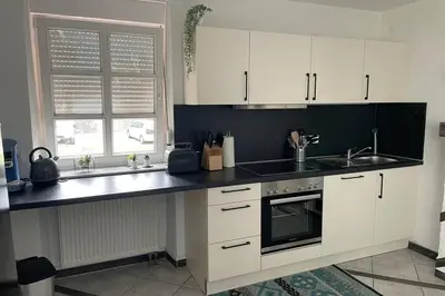 Küche/Küchenzeile in der Unterkunft Ferienwohnung Moselgold