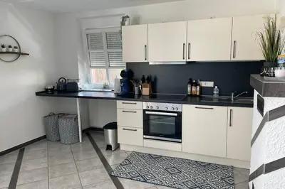 Küche/Küchenzeile in der Unterkunft Ferienwohnung Moselgold