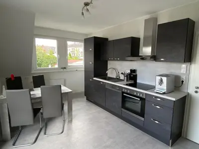 Küche/Küchenzeile in der Unterkunft Helle moderne Ferienwohnung, Nähe Koblenz am Rhein