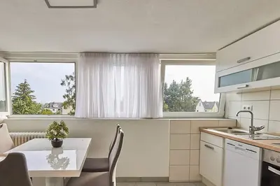 Küche/Küchenzeile in der Unterkunft Ferienwohnung Sonya
