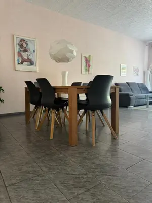 Ein Sitzbereich in der Unterkunft Ferienhaus Hunsrückliebe