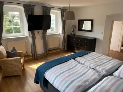 Ein Bett oder Betten in einem Zimmer der Unterkunft Am Osterberg