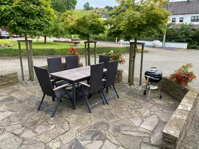 Ein Garten an der Unterkunft Am Osterberg