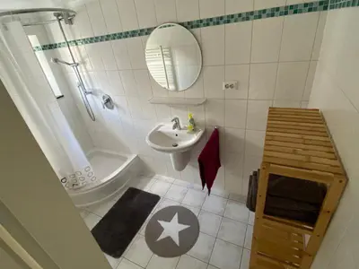 Ein Badezimmer in der Unterkunft Am Osterberg