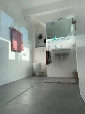Ein Badezimmer in der Unterkunft Zur Rotbuche