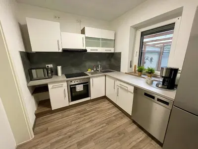 Küche/Küchenzeile in der Unterkunft Ferienwohnung Kutscher