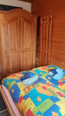 Ein Bett oder Betten in einem Zimmer der Unterkunft Landhaus Eifel