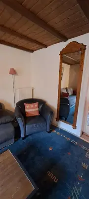 Ein Sitzbereich in der Unterkunft Landhaus Eifel