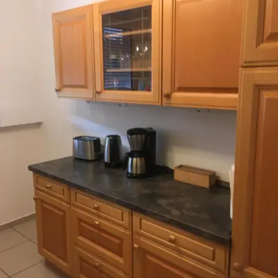 Küche/Küchenzeile in der Unterkunft Ferienwohnung „Zur alten Brauerei“