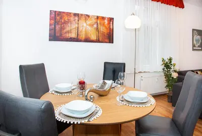 Ein Sitzbereich in der Unterkunft Apartments an der Lahn