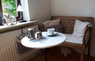 Ein Sitzbereich in der Unterkunft bel-etage