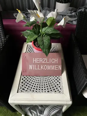 Ein Sitzbereich in der Unterkunft Viktera Modernes Apartment mitten in der Stadt und doch sehr ruhig Zu Therme 2 Minuten