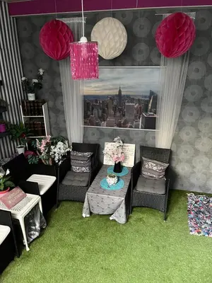 Ein Sitzbereich in der Unterkunft Viktera Modernes Apartment mitten in der Stadt und doch sehr ruhig Zu Therme 2 Minuten