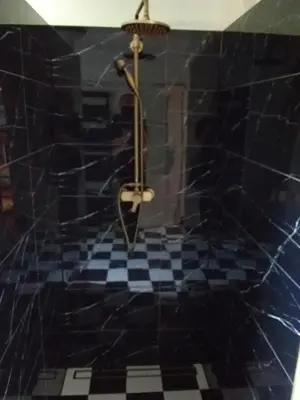 Ein Badezimmer in der Unterkunft Ferienbahnhof Utzerath