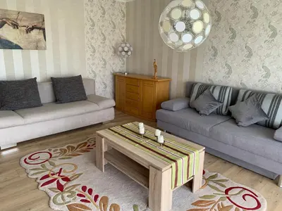 Ein Sitzbereich in der Unterkunft Haus Sonnenschein
