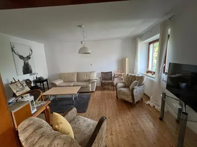 Ein Sitzbereich in der Unterkunft Gästehaus Melitta
