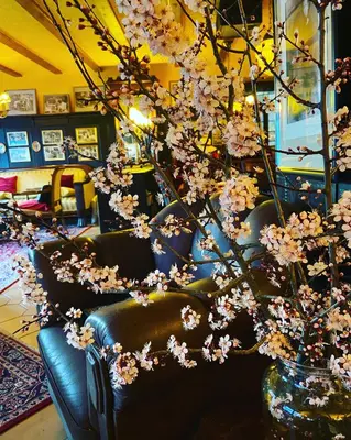 Ein Sitzbereich in der Unterkunft Hotel Anker