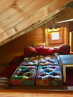 Ein Bett oder Betten in einem Zimmer der Unterkunft Ferienhaus Bergglück