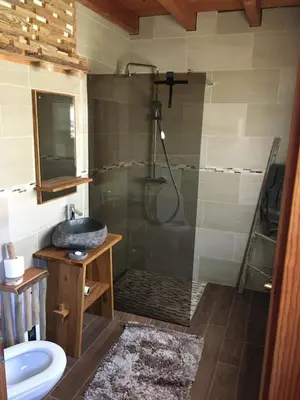 Ein Badezimmer in der Unterkunft Ferienhaus Bergglück