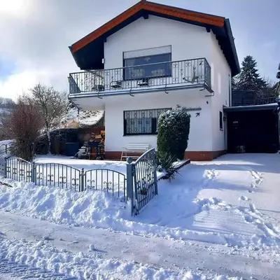 Ferienhaus Schwalbennest Schalkenmehren im Winter