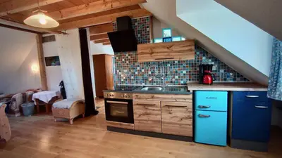 Küche/Küchenzeile in der Unterkunft Ferienappartement Rondine Bekond