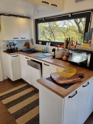 Küche/Küchenzeile in der Unterkunft Sunset Tiny House GbR