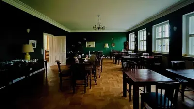 Ein Sitzbereich in der Unterkunft Die Strumpffabrik - Guesthouse