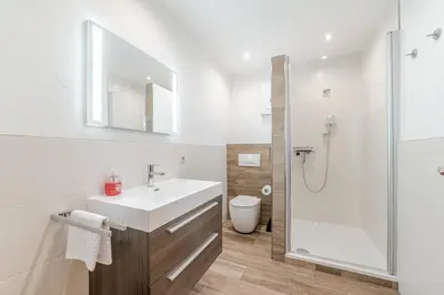 Ein Badezimmer in der Unterkunft Ferienwohnung Kardinalsberg Bernkastel-Kues