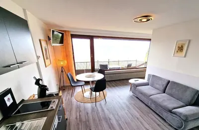 Ein Sitzbereich in der Unterkunft Ferienwohnungen Petrisberg