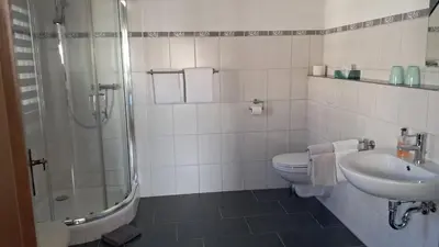 Ein Badezimmer in der Unterkunft Ferienwohnung Moselnest