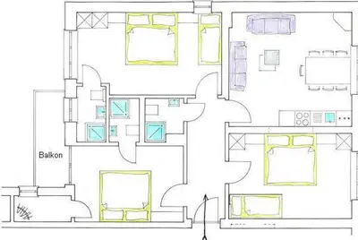 Grundriss der Unterkunft Bernkasteler Moselapartments