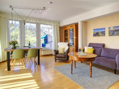 Ein Sitzbereich in der Unterkunft Ferienhaus Bullay