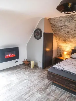Ein Bett oder Betten in einem Zimmer der Unterkunft Rheinterrasse Wohnung 3
